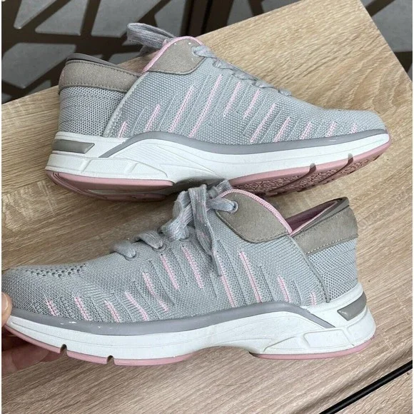 Zeba Walking Shoes Sneakers Womens Size 8.5 Gray Rose Pink Comfort - Picture 4 of 12